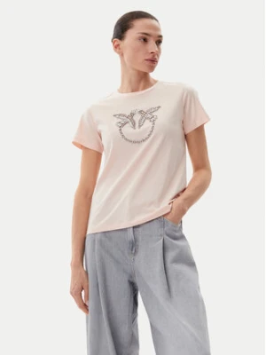 PINKO T-Shirt Quentin 100535 A2G7 Różowy Regular Fit