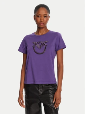 PINKO T-Shirt Quentin 100535 A2RN Fioletowy Regular Fit