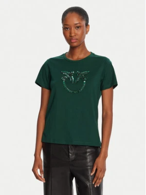 PINKO T-Shirt Quentin 100535 A2RN Zielony Regular Fit
