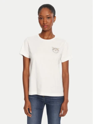 PINKO T-Shirt Quentin 103320 A2RN Biały Regular Fit