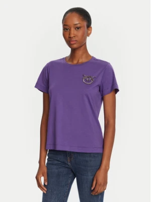 PINKO T-Shirt Quentin 103320 A2RN Fioletowy Regular Fit