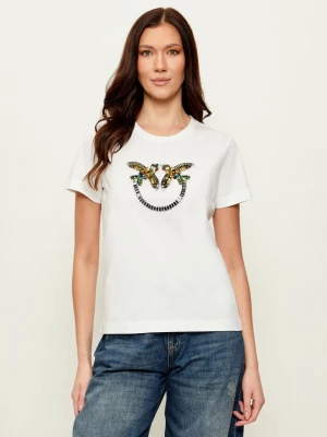 Pinko T-shirt QUENTIN | Regular Fit biały