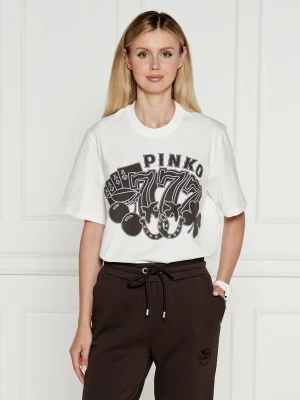 Pinko T-shirt | Regular Fit biały