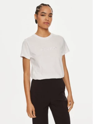 Pinko T-Shirt Start 101752 A227 Biały Regular Fit