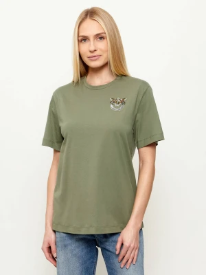 Pinko T-shirt STREPITOSO | Regular Fit zielony