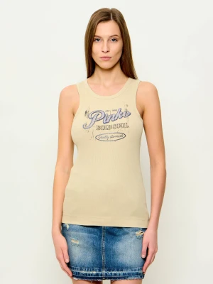 Pinko Top Azzanello | Slim Fit beżowy