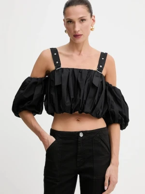 Pinko top damska kolor czarny gładka 105176 A2LD