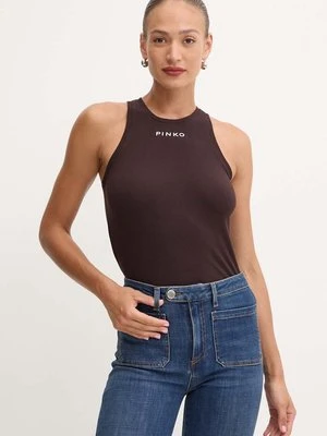 Pinko top damski kolor brązowy 100822 A22X