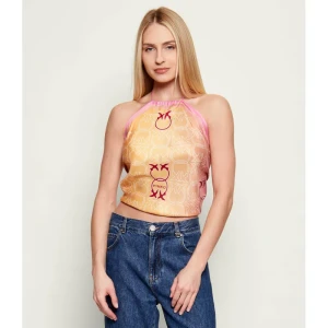 Pinko Top SYNCHRO | Cropped Fit | z dodatkiem jedwabiu