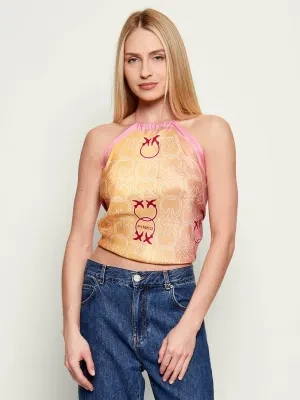 Pinko Top SYNCHRO | Cropped Fit | z dodatkiem jedwabiu