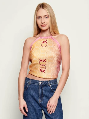 Pinko Top SYNCHRO | Cropped Fit | z dodatkiem jedwabiu