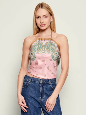 Pinko Top SYNCHRO | Cropped Fit | z dodatkiem jedwabiu