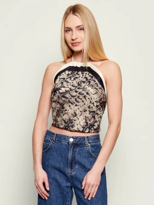 Pinko Top SYNCHRO | Cropped Fit | z dodatkiem jedwabiu