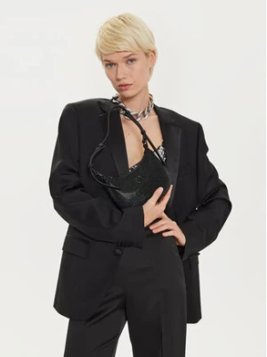 PINKO Torba PINKO BORSA HALF MOON BABY FULL STRASS BLOCK COLOR + PELLE - 103538-A21O Czarny