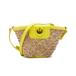 Pinko Torba plażowa .LOVE SUMMER BUCKET RAFIA | z dodatkiem skóry