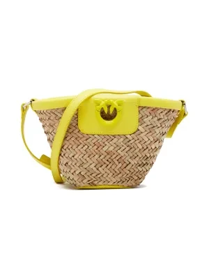 Pinko Torba plażowa .LOVE SUMMER BUCKET RAFIA | z dodatkiem skóry