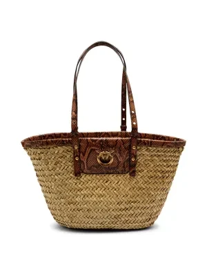 Pinko Torba plażowa LOVE SUMMER | z dodatkiem skóry