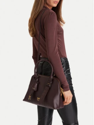 PINKO Torebka Bowling Bag Medium AI 25-26 PLTT 105906 A0QO Bordowy