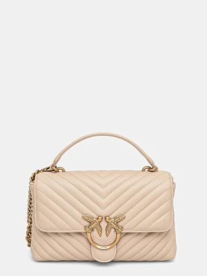 Pinko torebka crossbody damska skórzana beżowy