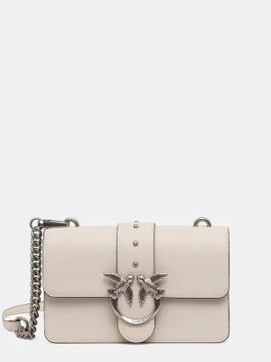 Pinko torebka crossbody damska skórzana beżowy