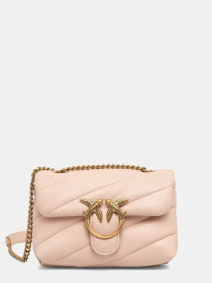 Pinko torebka crossbody damska skórzana beżowy