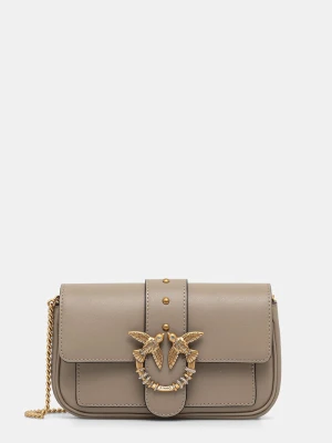 Pinko torebka crossbody damska skórzana beżowy