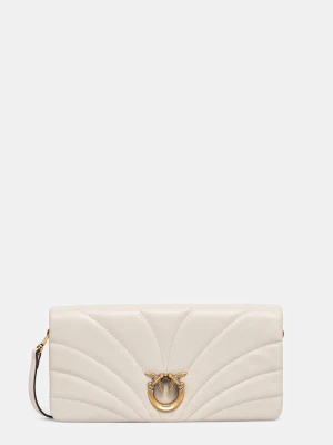 Pinko torebka crossbody damska skórzana beżowy