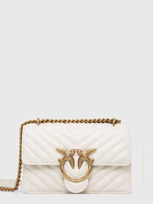 Pinko torebka crossbody damska skórzana beżowy