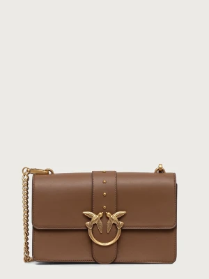 Pinko torebka crossbody damska skórzana beżowy