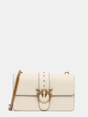 Pinko torebka crossbody damska skórzana beżowy