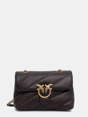 Pinko torebka crossbody damska skórzana bordowy