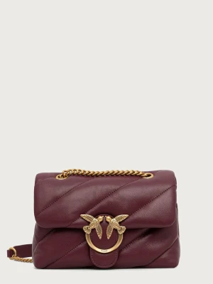 Pinko torebka crossbody damska skórzana bordowy