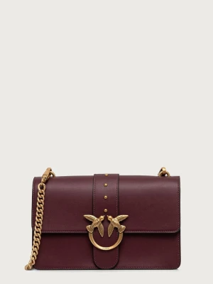 Pinko torebka crossbody damska skórzana bordowy