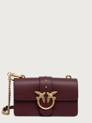 Pinko torebka crossbody damska skórzana bordowy