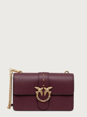 Pinko torebka crossbody damska skórzana bordowy