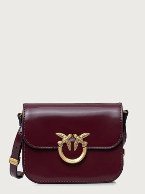 Pinko torebka crossbody damska skórzana bordowy