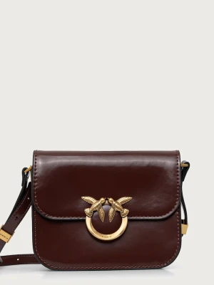 Pinko torebka crossbody damska skórzana bordowy