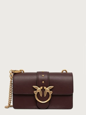 Pinko torebka crossbody damska skórzana bordowy