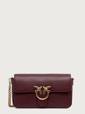 Pinko torebka crossbody damska skórzana bordowy
