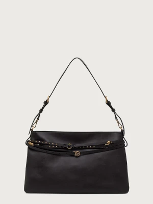 Pinko torebka crossbody damska skórzana bordowy