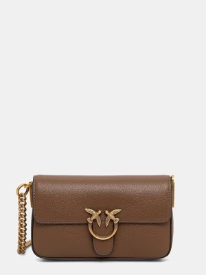 Pinko torebka crossbody damska skórzana brązowy