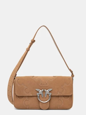 Pinko torebka crossbody damska zamszowa