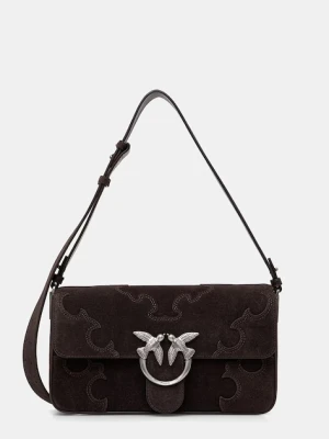 Pinko torebka crossbody damska zamszowa