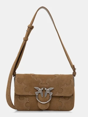 Pinko torebka crossbody damska zamszowa