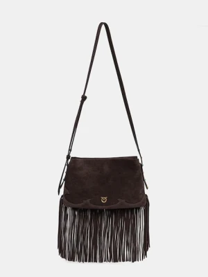 Pinko torebka crossbody damska zamszowa