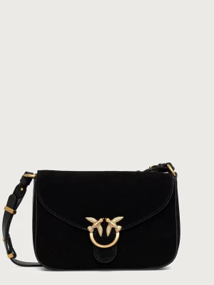 Pinko torebka crossbody damska zamszowa czarny