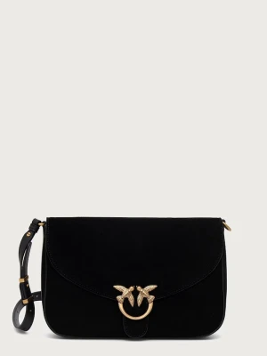 Pinko torebka crossbody damska zamszowa czarny