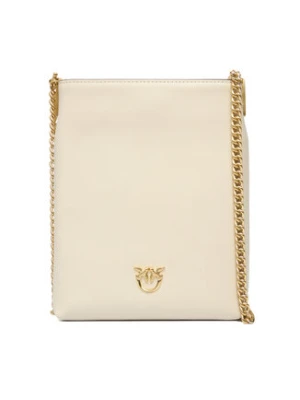 PINKO Torebka Flat Satchel AI 25-26 PCPL 105352 A0QO Écru