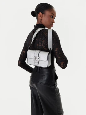 PINKO Torebka Love One Mini Slouchy Fl AI 25-26 PLTT 104340 A2JT Srebrny