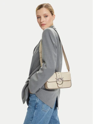 PINKO Torebka Love One Mini Slouchy Fl Al 25-26 PLTT 104340 A2JU Écru Kremowy